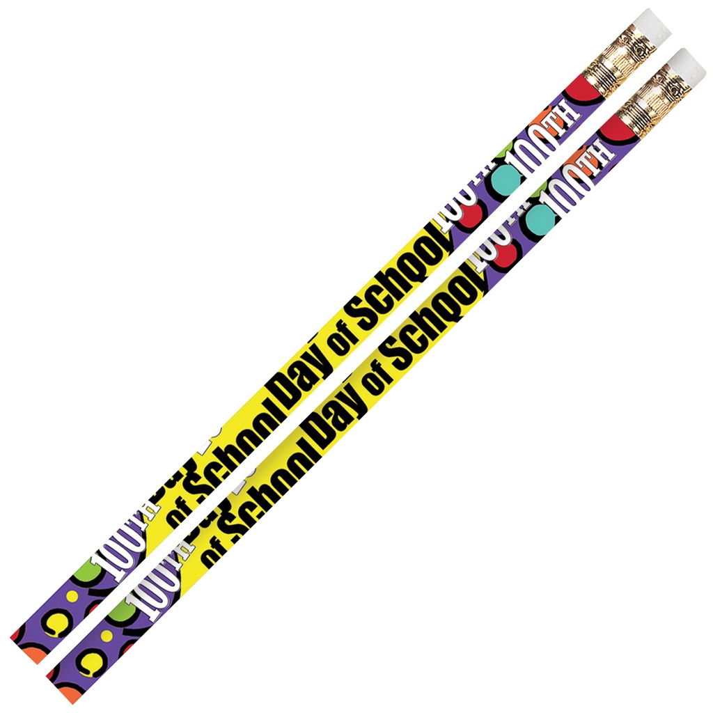 Musgrave® 100th Day Of School Motivational Pencils, Pack of 12 No. 2 pencils