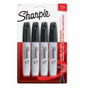 Black Chisel Tip Permanent Markers Pack of 4