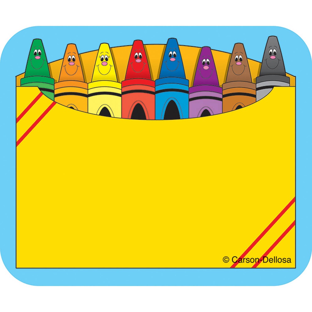 Crayon Box Name Tags Pack of 40
