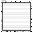 Black Painted Dots on White 7 Pocket Chart