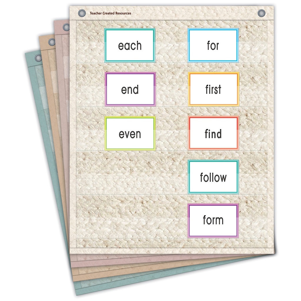 Woven Magnetic Mini Pocket Charts Set of 4