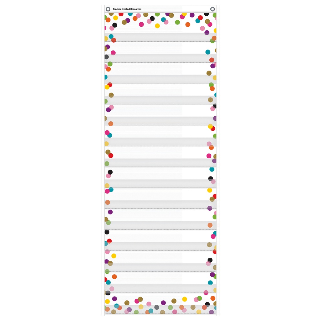 Confetti 14 Pocket Daily Schedule Pocket Chart
