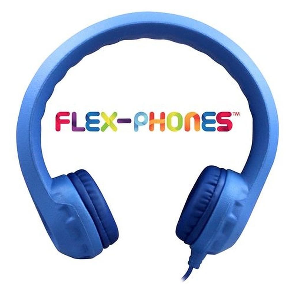 Flex-Phones Indestructible Foam Headphones Blue