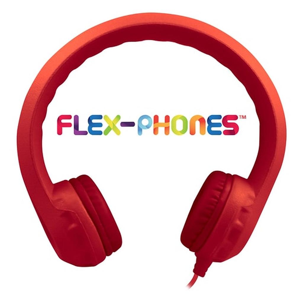 Flex-Phones™ Indestructible Foam Headphones Red