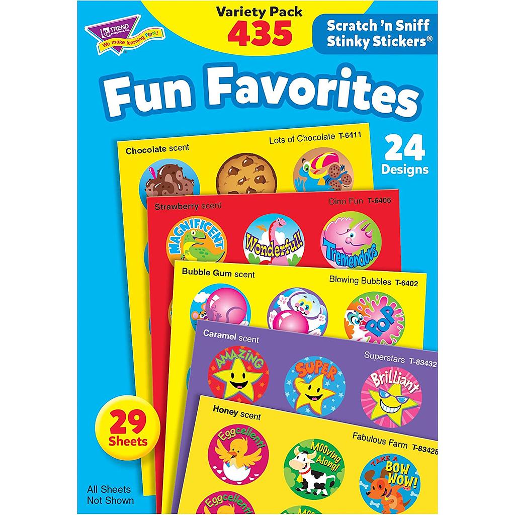 TREND® Stinky Stickers® Fun Favorites — Scratch ’n Sniff Variety Pack