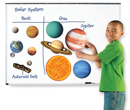 Learning Resources® Giant Magnetic Solar System — 13‑Piece Whiteboard Set