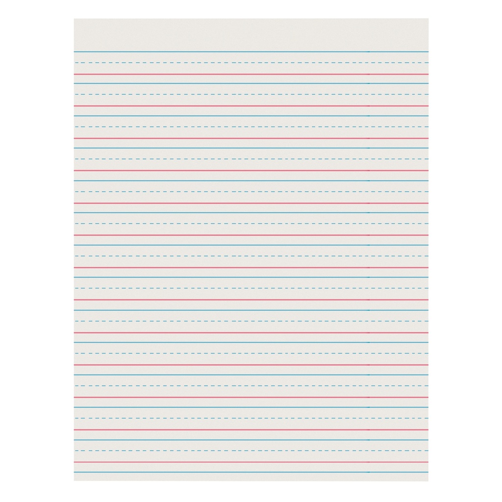 Pacon® D’Nealian® Broken Midline Writing Paper, Grades 2–3, 8 1/2" x 11", 500 sheets