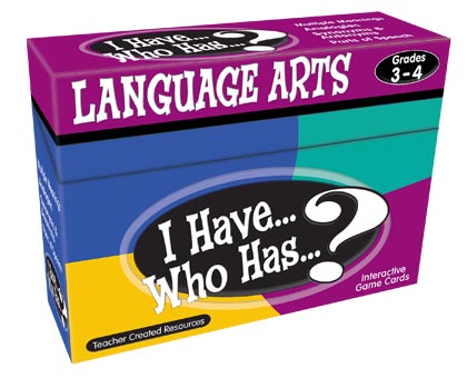 Teacher Created Resources® I Have, Who Has Language Arts Game Grade 3–4 — Whole‑class vocabulary & grammar practice