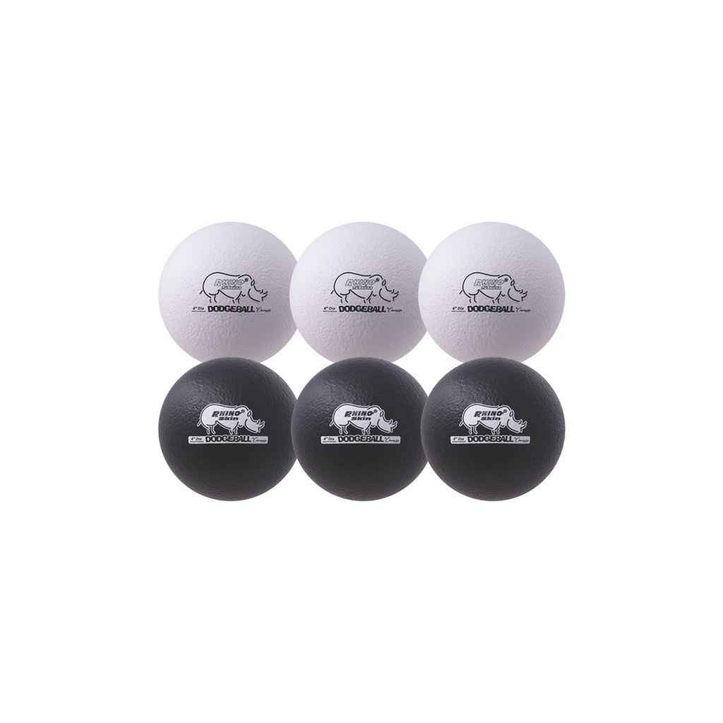 6" Rhino Skin Dodgeball Set Black/White