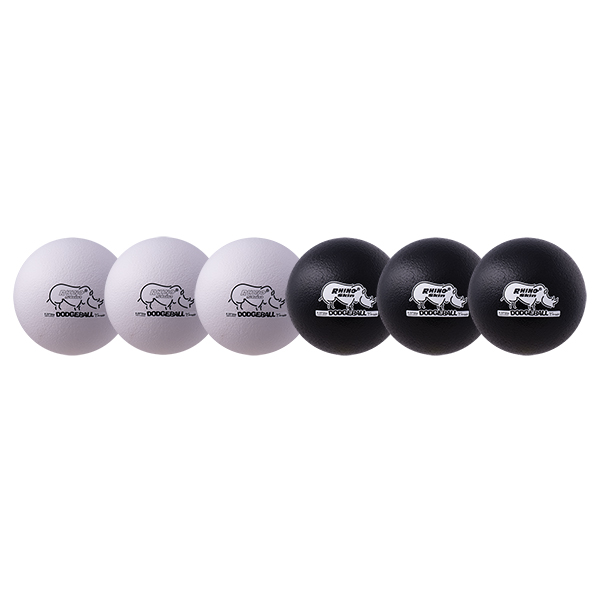 8" Rhino Skin Dodgeball Set Black/White
