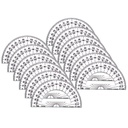 12 Count 4 inch Clear Plastic Protractors (77104 CLI)