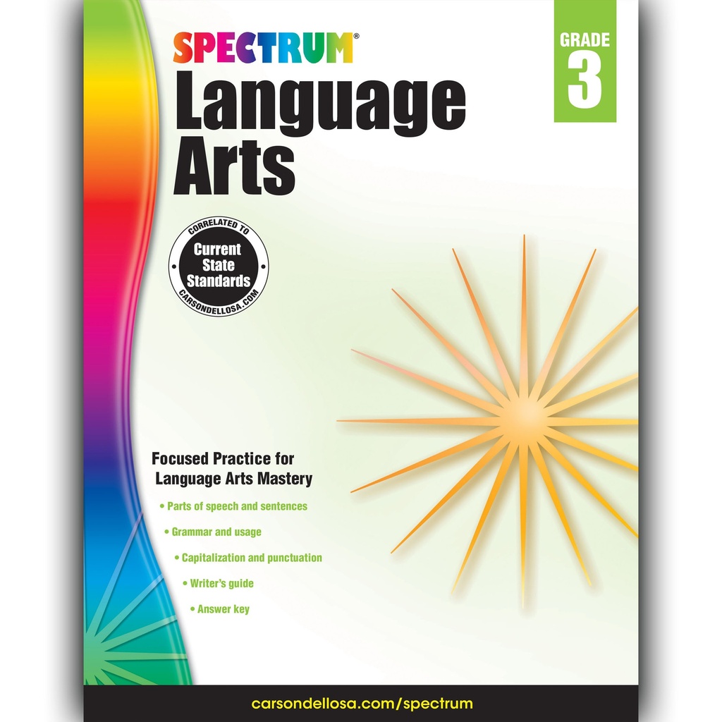 Spectrum Language Arts Workbook Grade 3 Paperback
