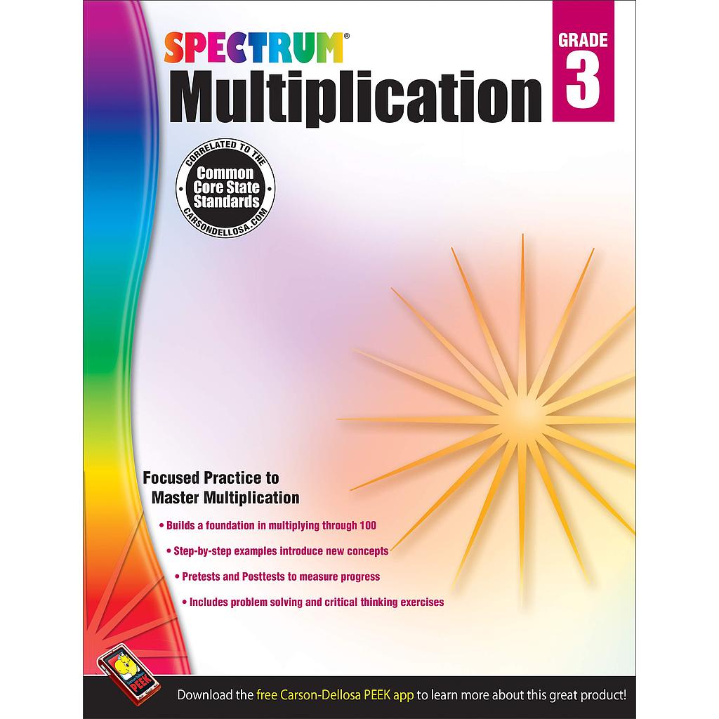 Spectrum Multiplication Workbook Grade 3 Paperback