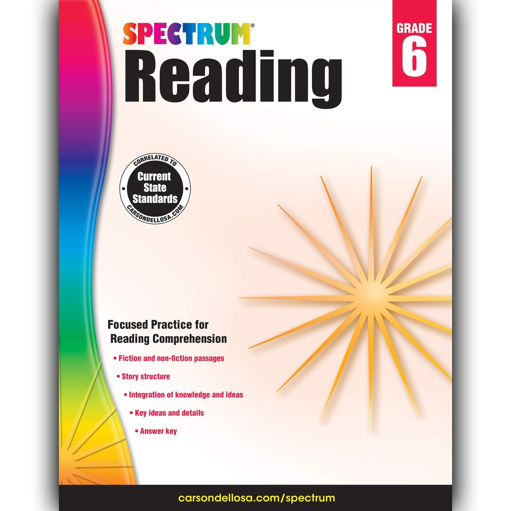 Spectrum Reading Workbook Grade 6 Paperback