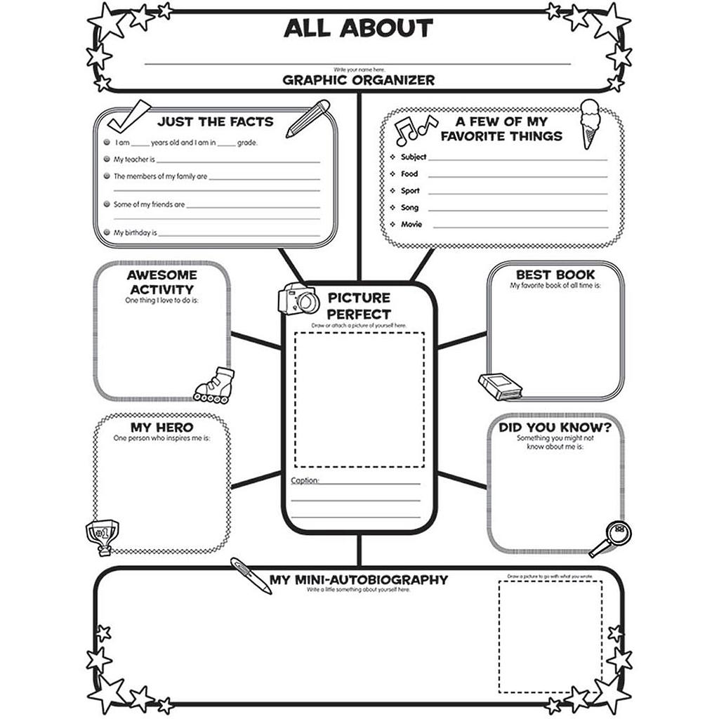 Graphic Organizer Posters All About Me Web
