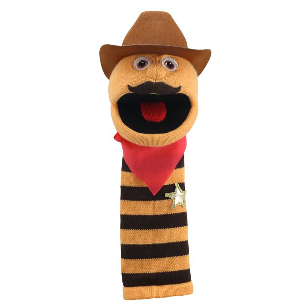 Cowboy Eco Knitted Puppet