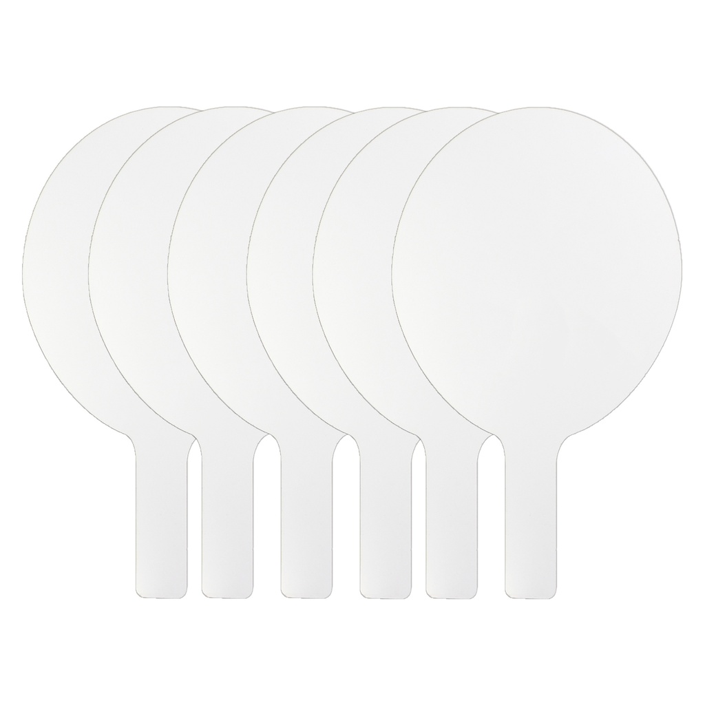 7" x 12" Oval Dry Erase Answer Paddles 6ct