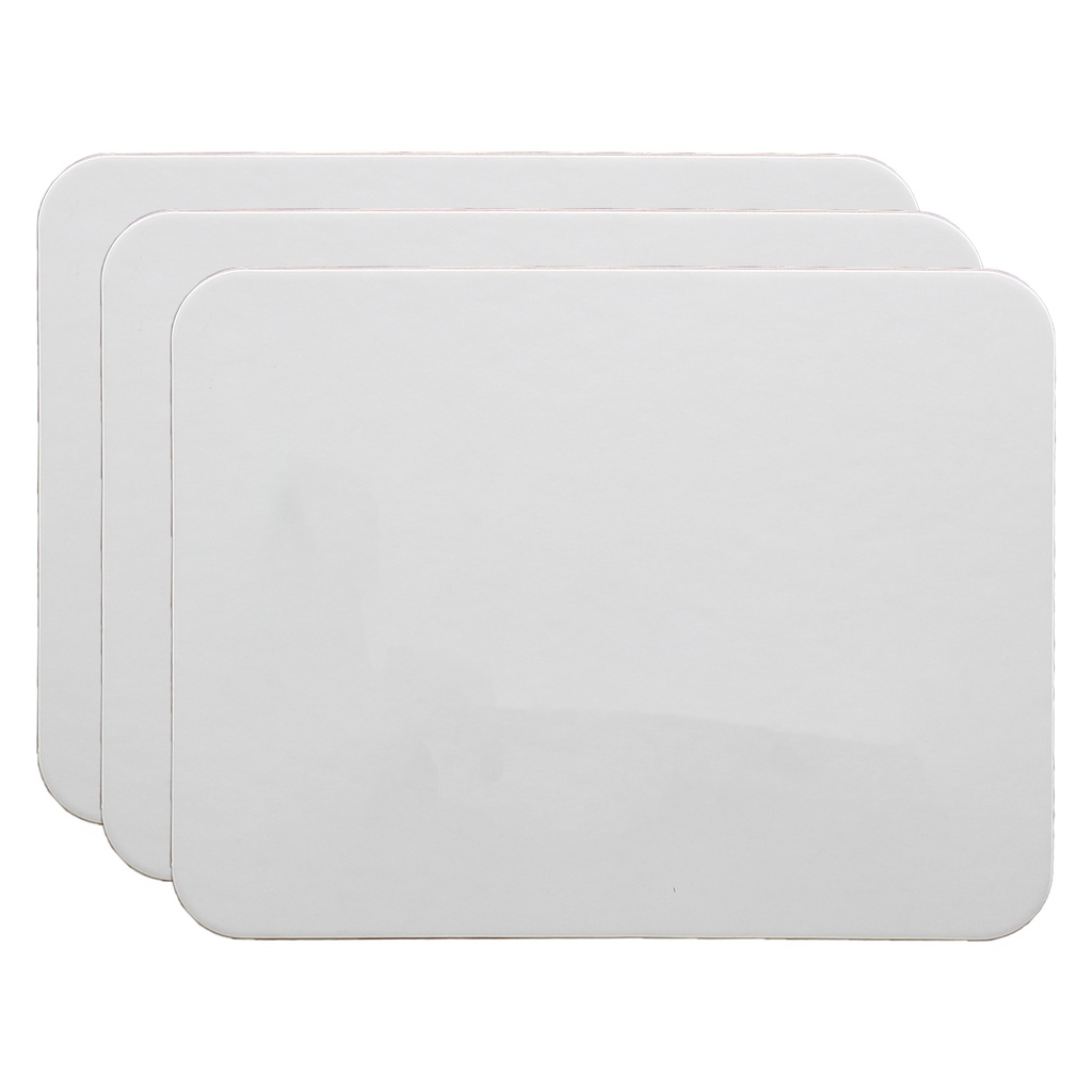 9" x 12" Two-Sided Magnetic Plain/Plain Dry Erase Boards 3ct