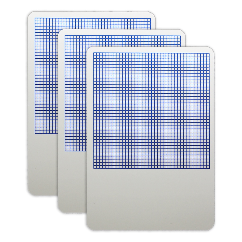 11" x 16" Graph 1/4" Dry Erase Boards 3ct
