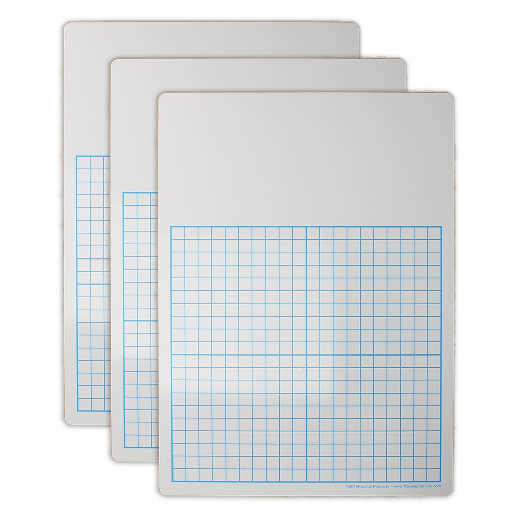 11" x 16" Graph 1/2" Dry Erase Boards 3ct