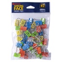 Smiling Face Assorted Small Binder Clips