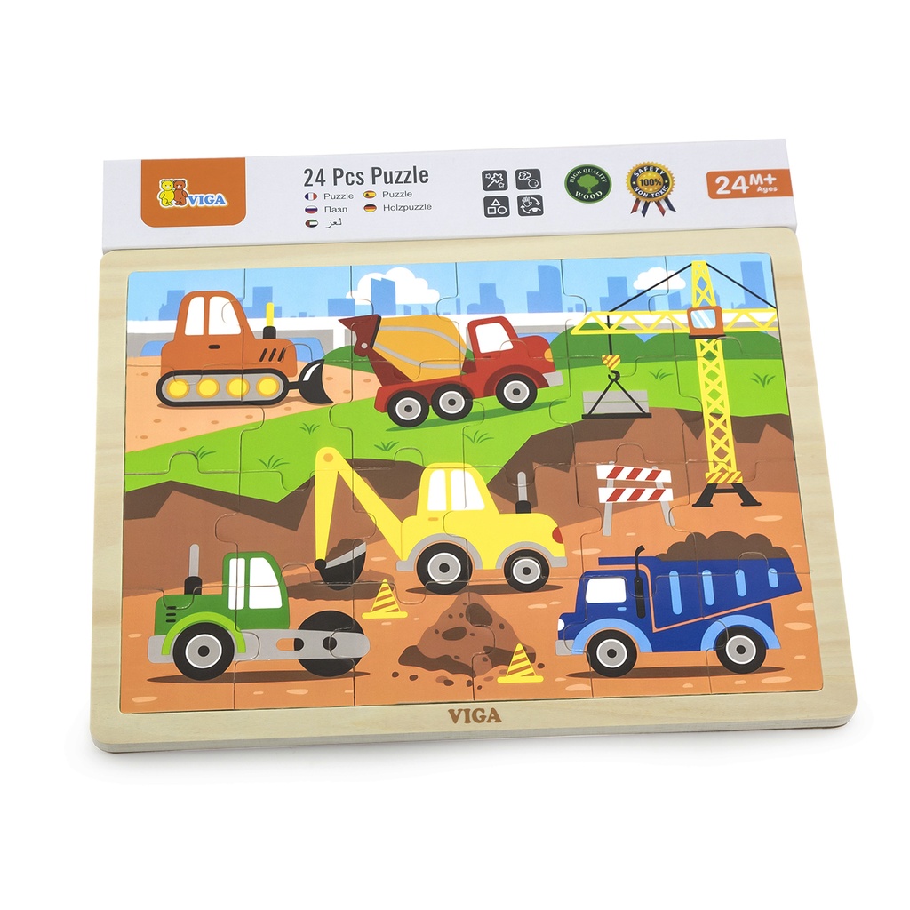 Construction Vehicles Classic Jigsaw Puzzle