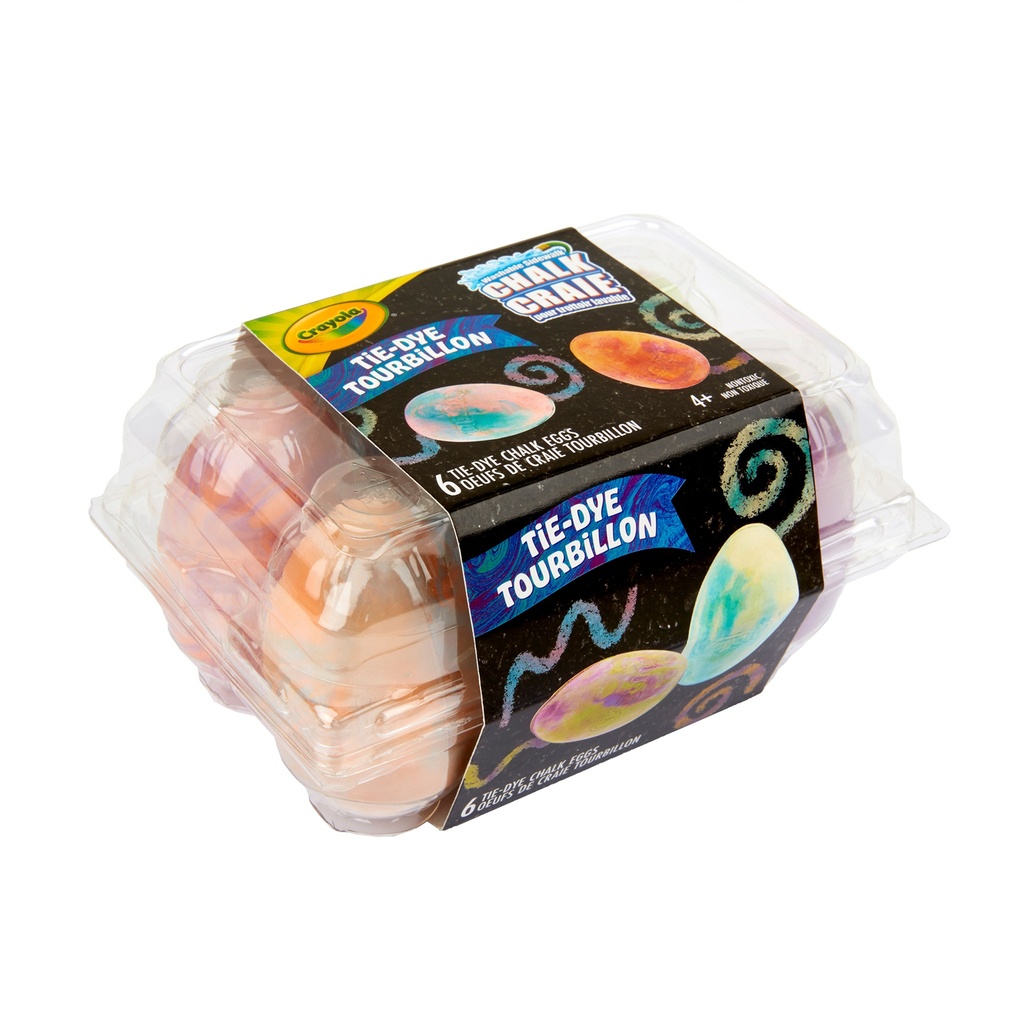 Tie Dye Chalk Eggs 6ct