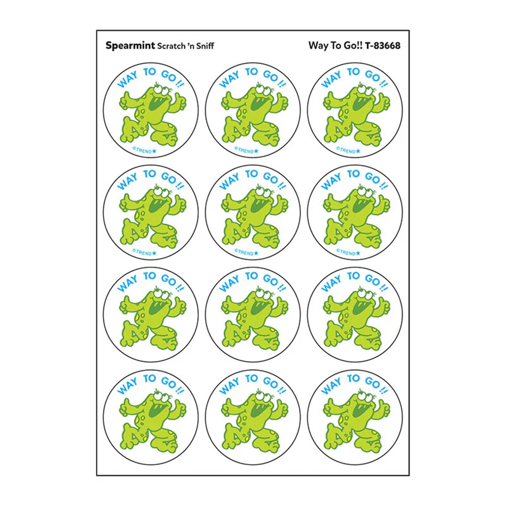 Way to Go! Spearmint Scent Stickers