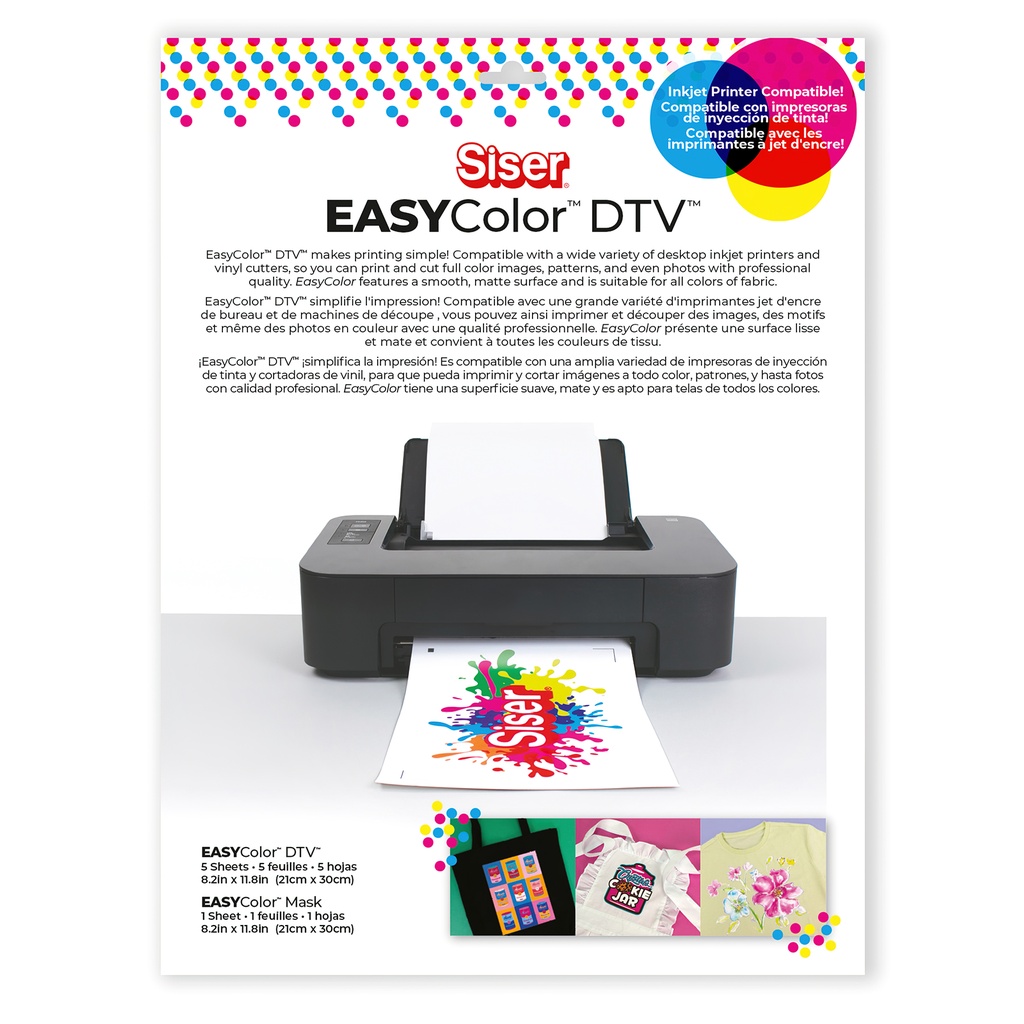 Easycolor DTV Direct to Vinyl 5 Pack