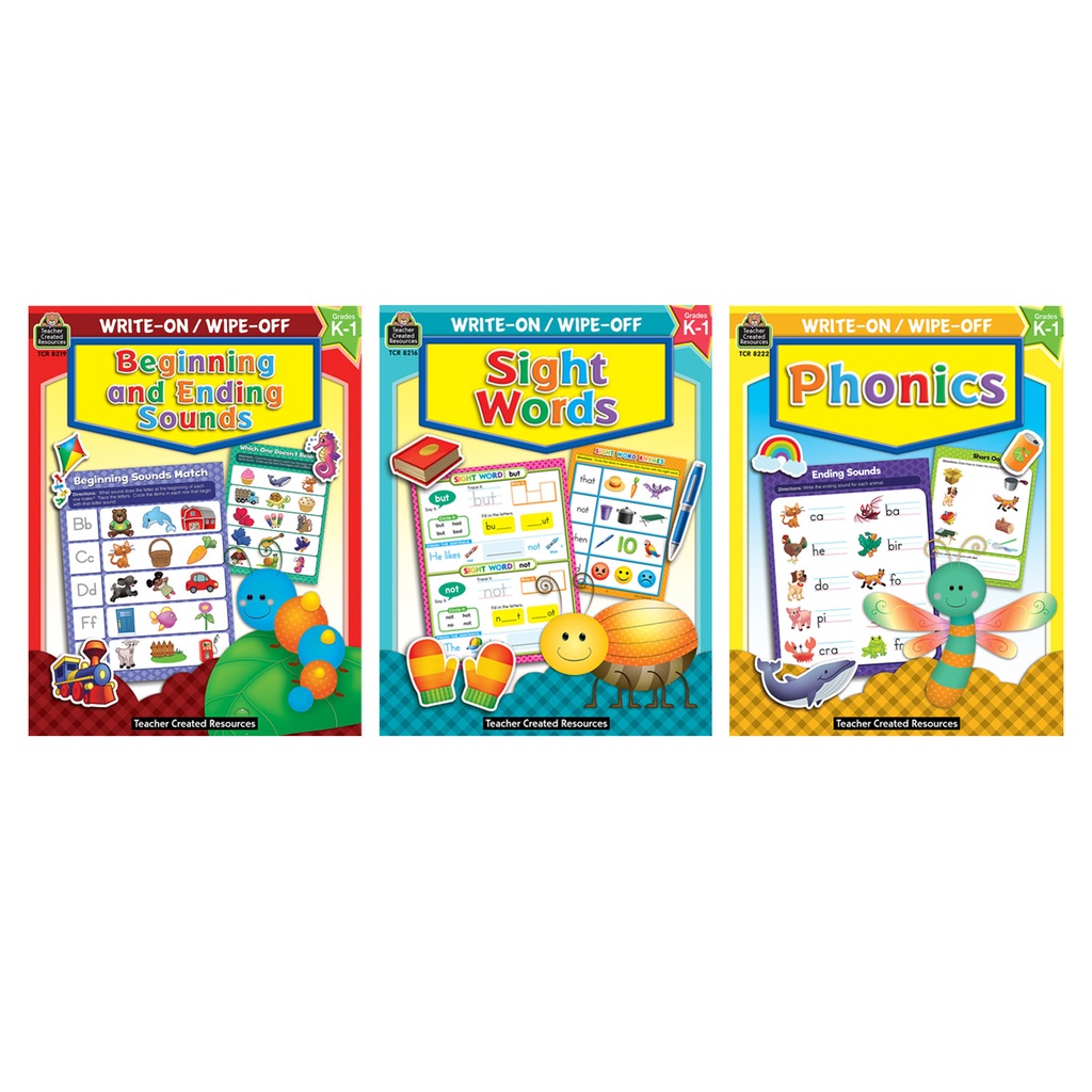 Early Literacy Write & Wipe Activity Books Kit