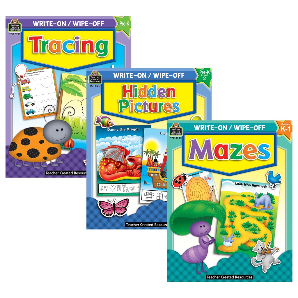 Fine Motor Fun Write & Wipe Activity Books Kit