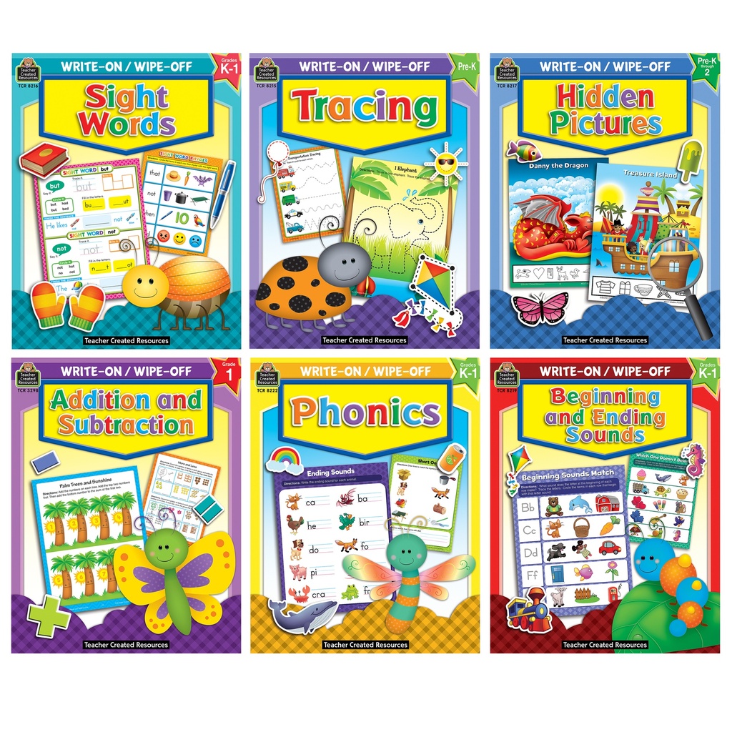 Early Learning Essentials Write & Wipe Activity Books Kit
