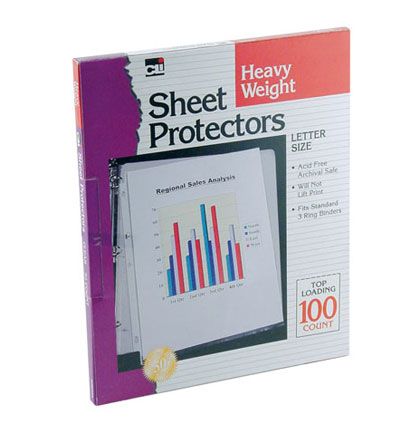 Charles Leonard® Heavy Weight Clear Sheet Protectors — Letter Size, 100/Box
