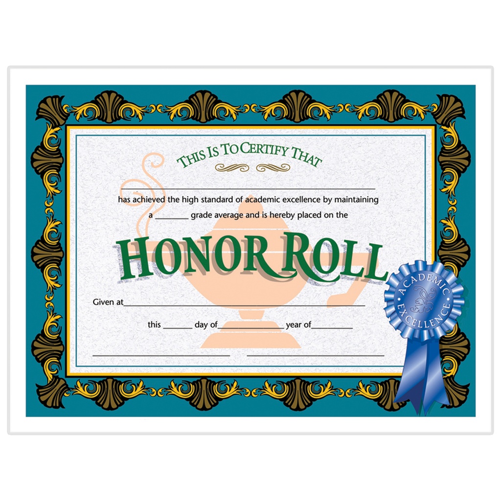 Hayes School Publishing® Honor Roll Certificates — Recognize academic excellence