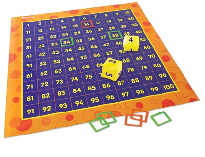 Learning Resources® Hundreds Chart Mat — 48" × 48" vinyl floor mat set