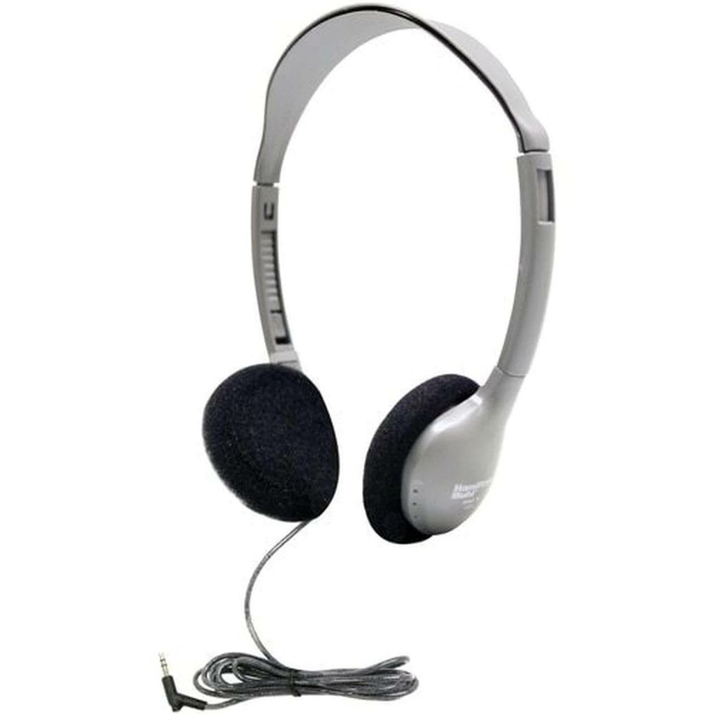 HamiltonBuhl® SchoolMate™ HA2 Personal On-Ear Stereo Headphones — Durable classroom listening with anti-lice storage bag