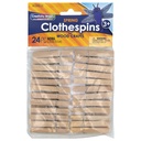1.75" Natural Spring Clothespins 24ct