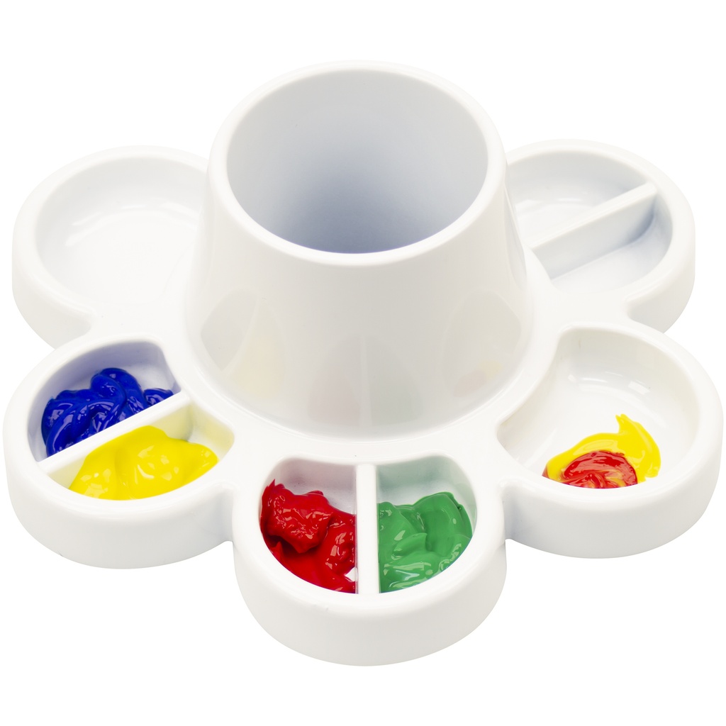 White Paint & Water Cups Pack of 6