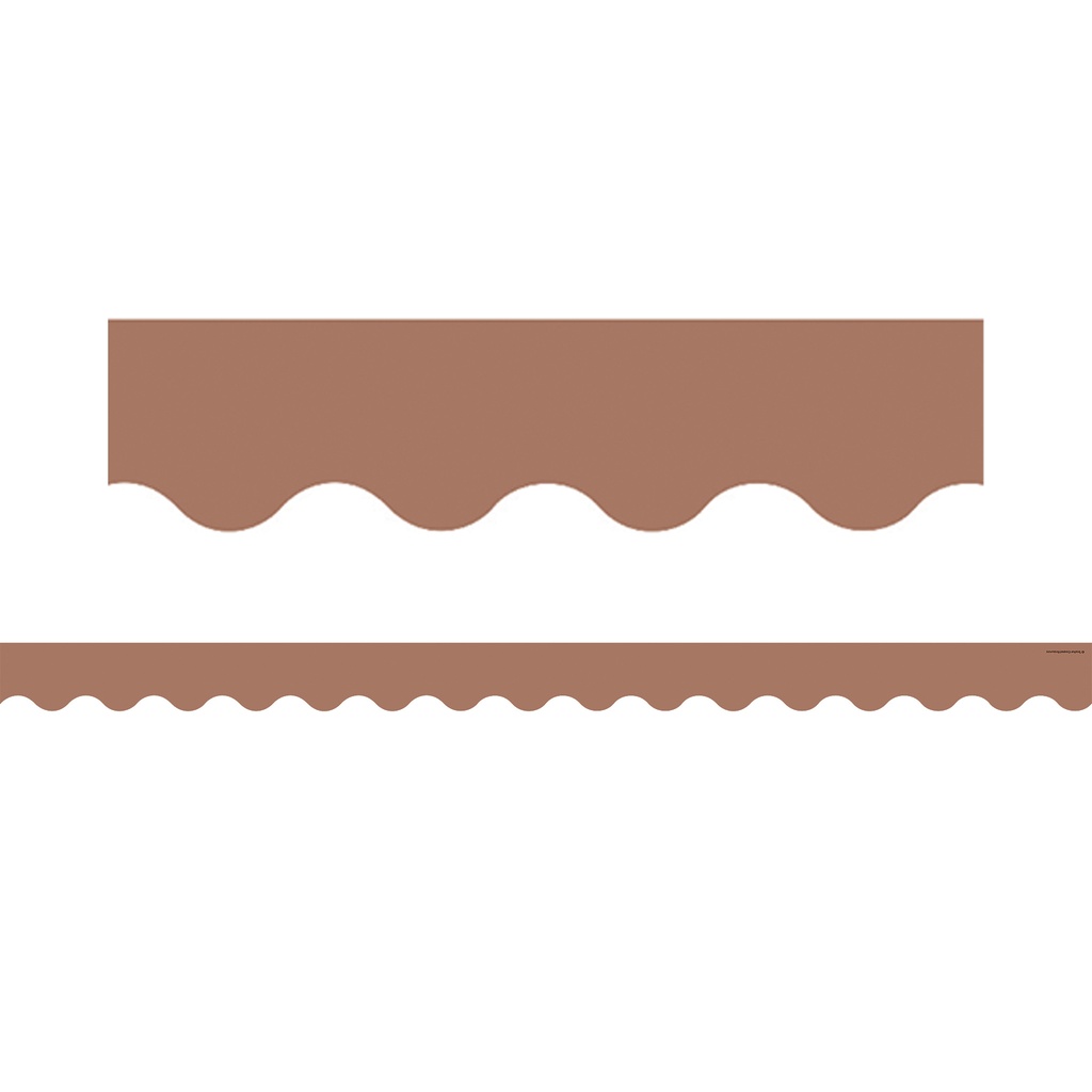 Mocha Scalloped Border Trim