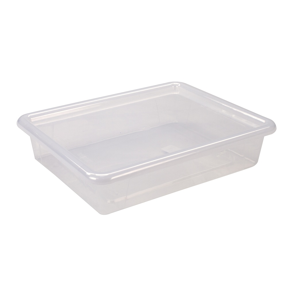Clear Flat Storage Tray with Lid