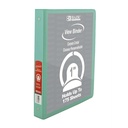 1" Pastel View 3 Ring Binder with 2 Pockets