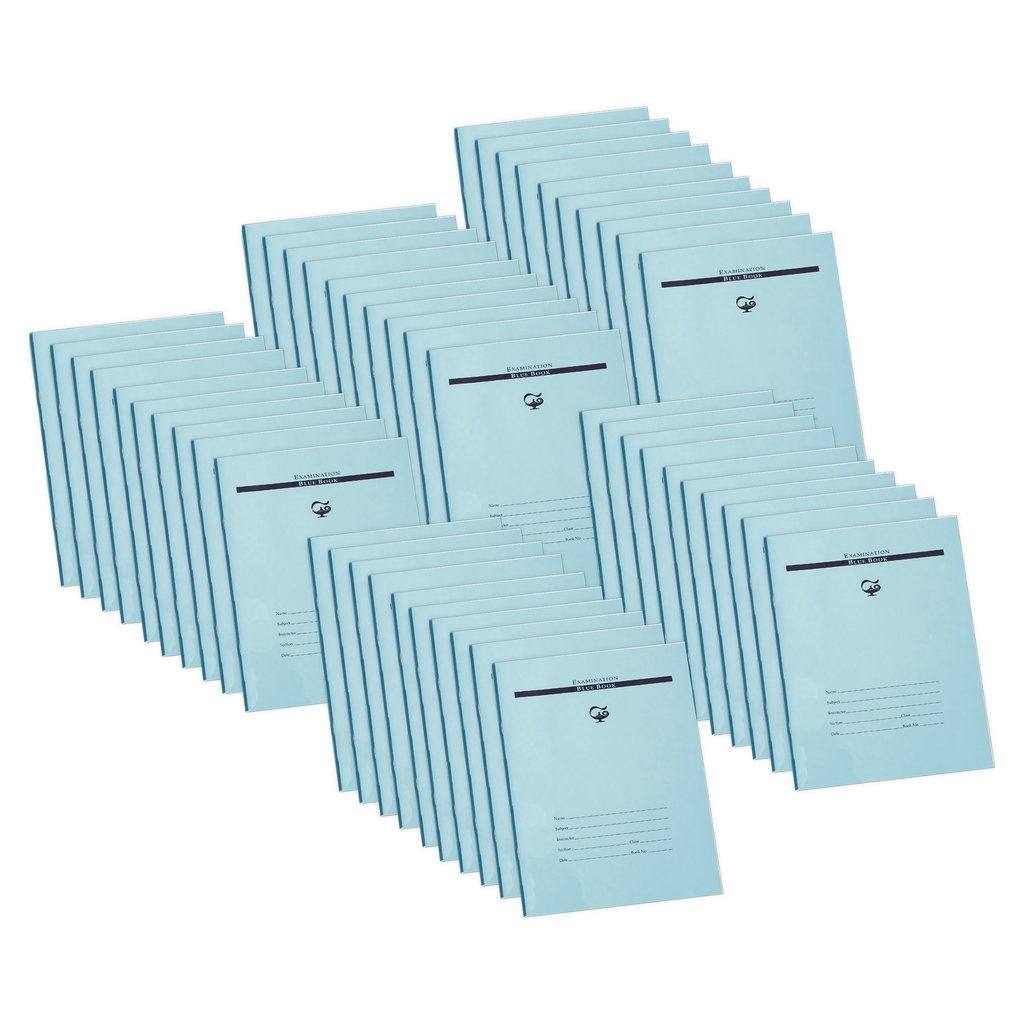 16 Page 8.5" x 11" Examination Blue Books 3/8" Ruled 50ct