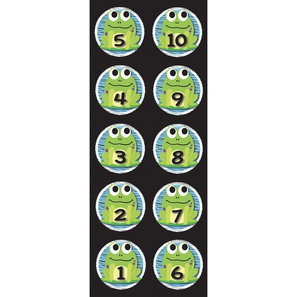6" Numbers 1-10 Frog Themed Numbers Sensory Spots 10pc Set