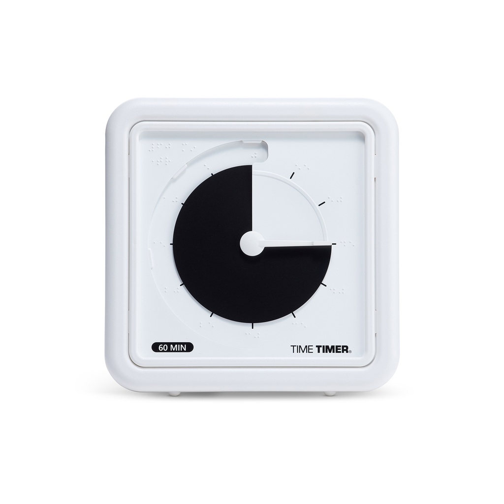 Black Disk Braille 8" 60 Minute Visual Timer