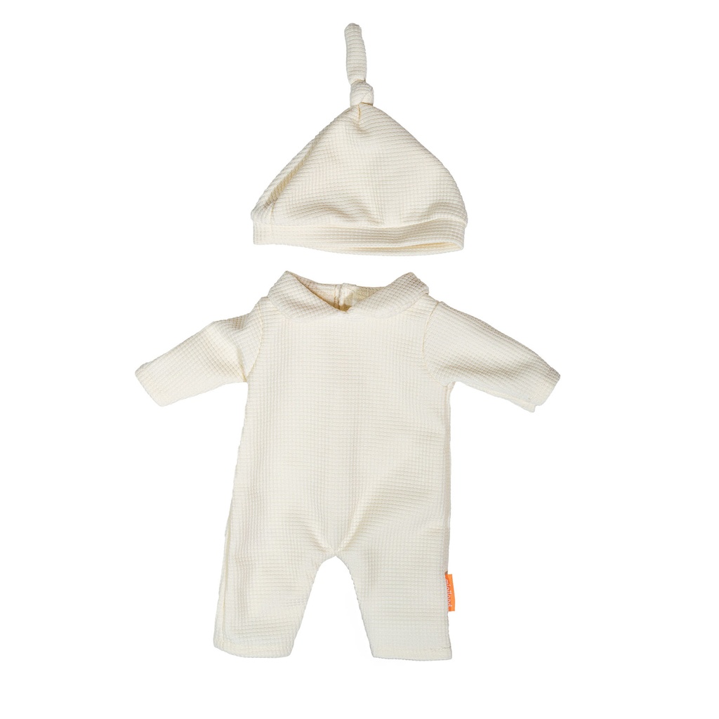 Beige Pajamas with Hat 15" Doll Clothing Set
