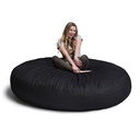 Black 6 Foot Denim Cocoon Giant Bean Bag 