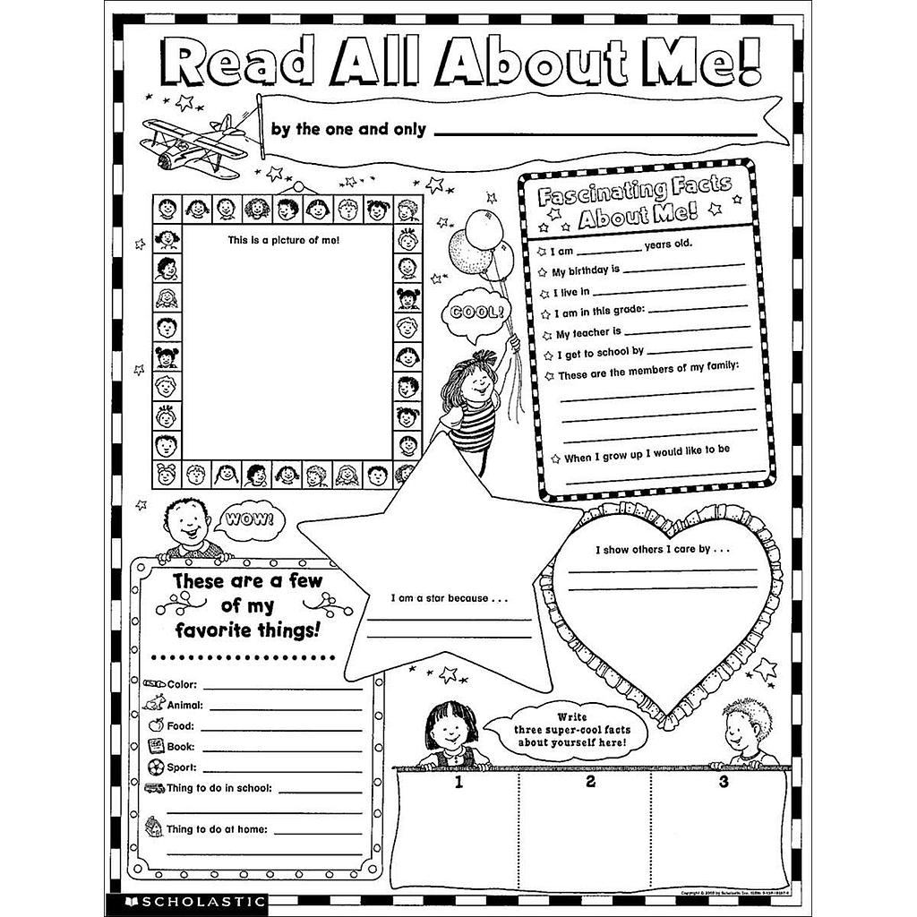 Instant Personal Poster Set: Read All About Me  Gr K-2