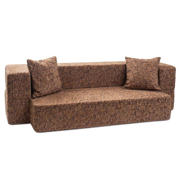 Zenzi Paisley Microvelvet Loveseat Twin Convertible Couch/Twin Sleeper
