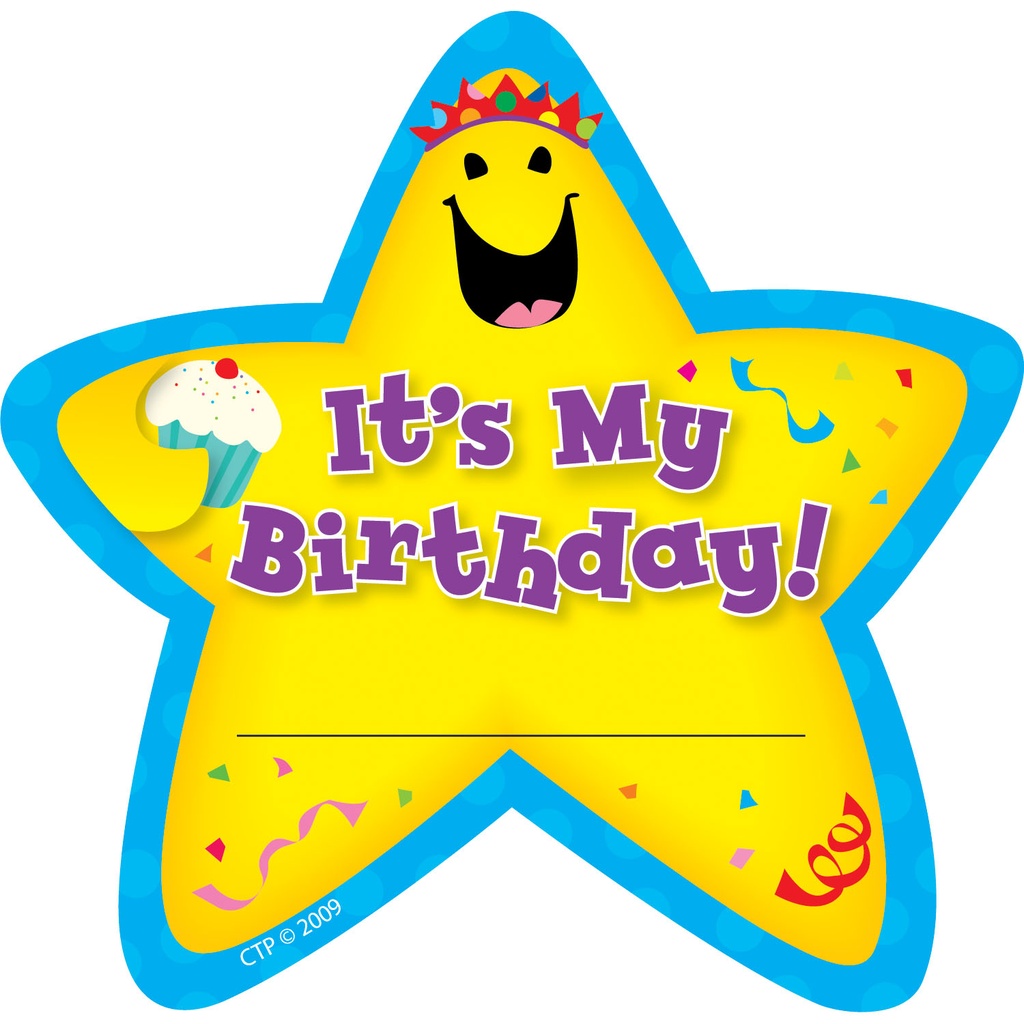 Creative Teaching Press® It's My Birthday! Star Badges,3¼" x 3¼", 36 Badges 