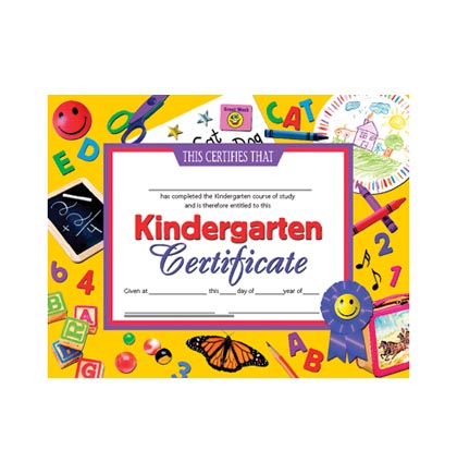 30ct Kindergarten Certificates